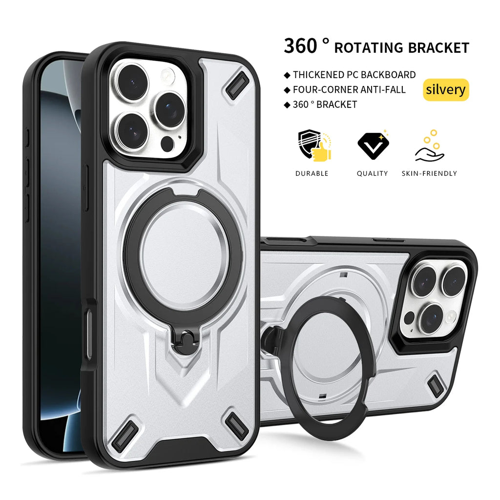 360 Rotating Shockproof Case for iPhone - Magnetic Protection