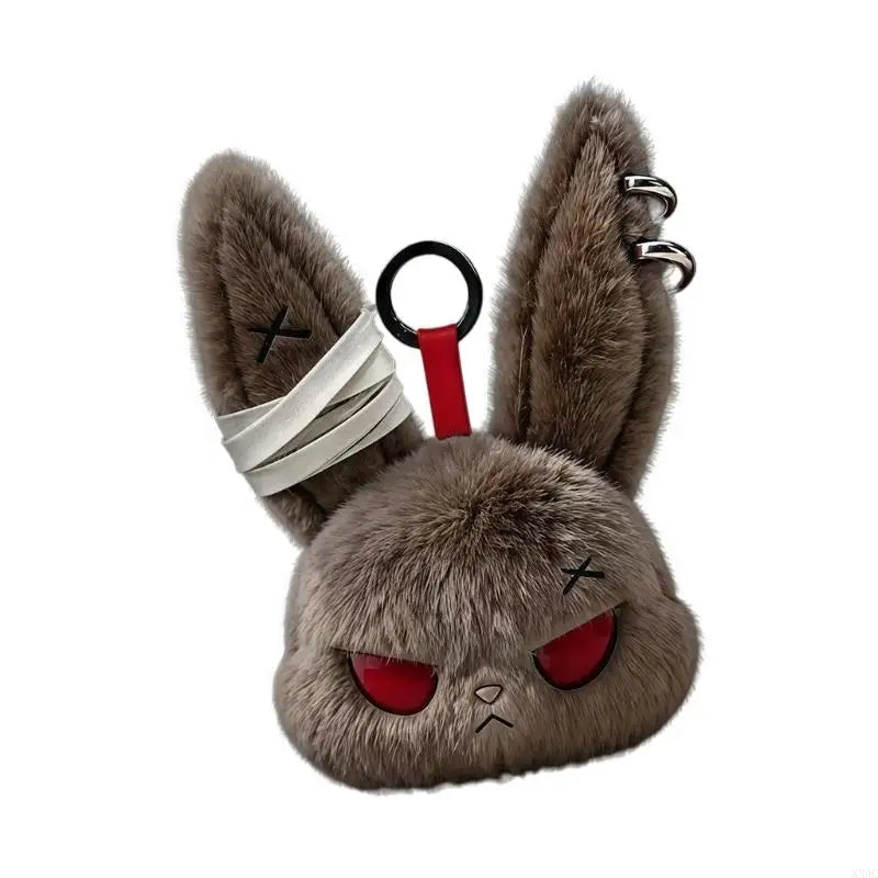 Gothic Rabbit Plush Keychain | Stylish Accessory for Bags