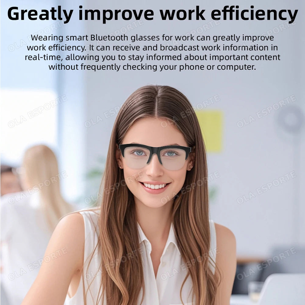 Photosensitive Smart Glasses with Bluetooth & UV Protection