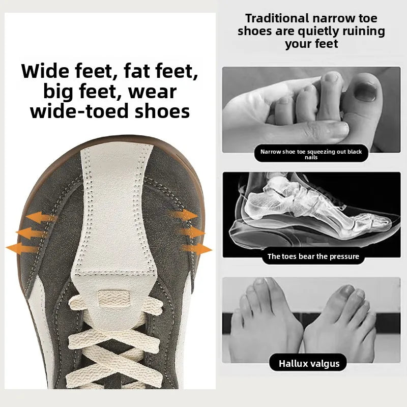 Comfortable Men's Casual Sneakers | Wide Toe Box for All-Day Wear