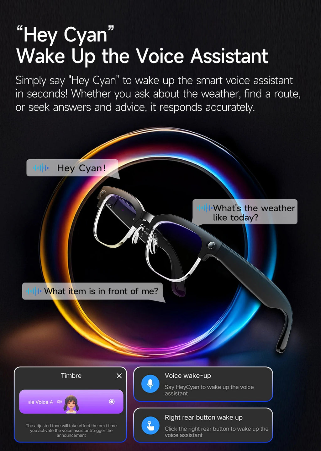 AI Smart Glasses with 8K HD Camera | Bluetooth Call & Voice Control