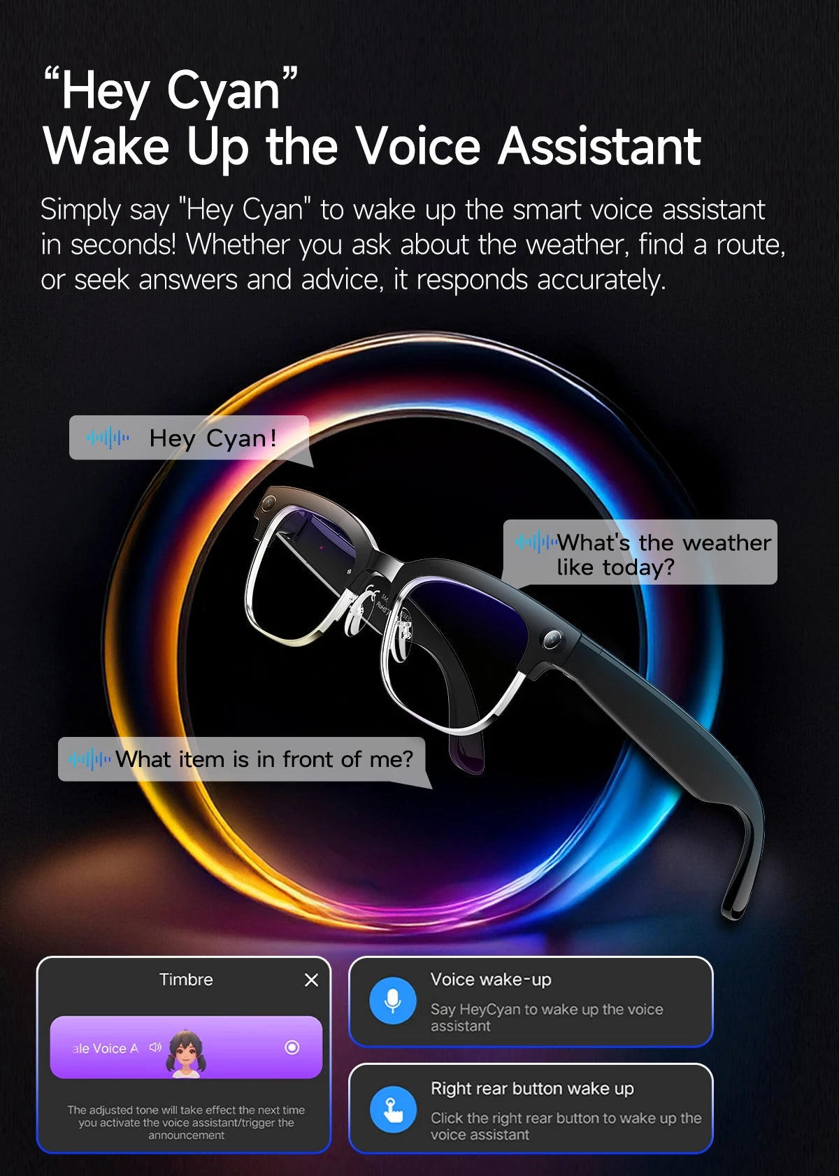 AI Smart Glasses with 8K HD Camera | Bluetooth Call & Voice Control