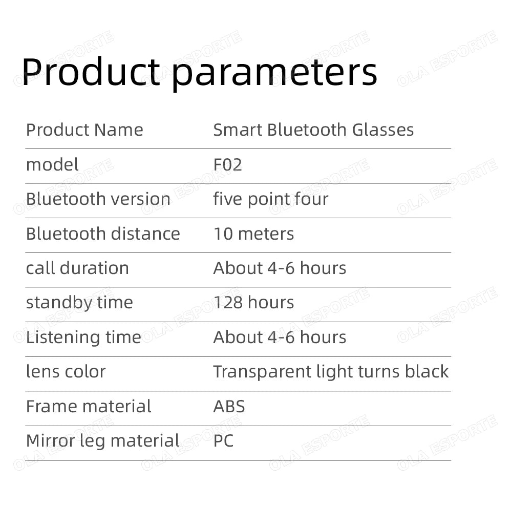 Photosensitive Smart Glasses with Bluetooth & UV Protection