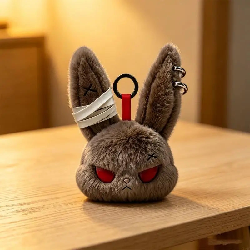 Gothic Rabbit Plush Keychain | Cute Bag Accessory for Trendy Styles