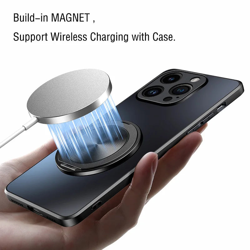 Matte Kickstand Ring Hard Case for iPhone | Protective Shell