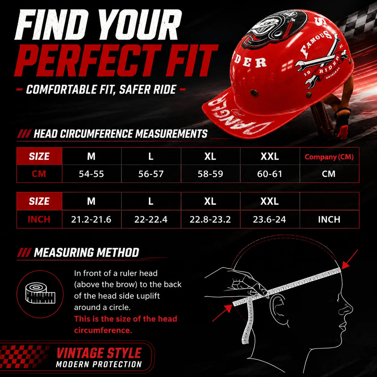 Lightweight Vintage Half Helmet | Open Face Motorcycle Protection