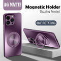 Matte Kickstand Ring Hard Case for iPhone | Protective Shell