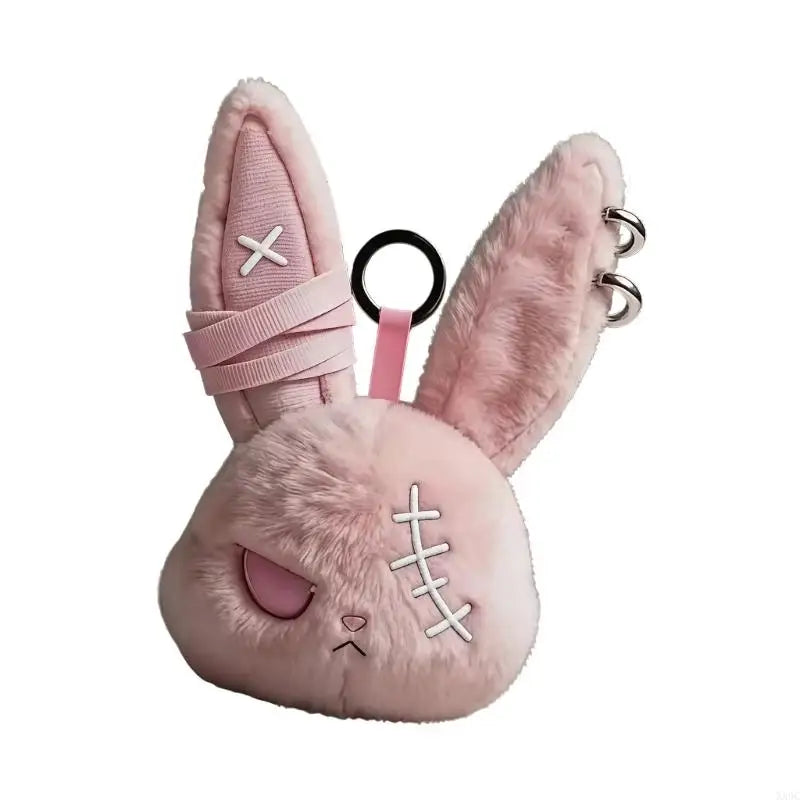Gothic Rabbit Plush Keychain | Stylish Accessory for Bags