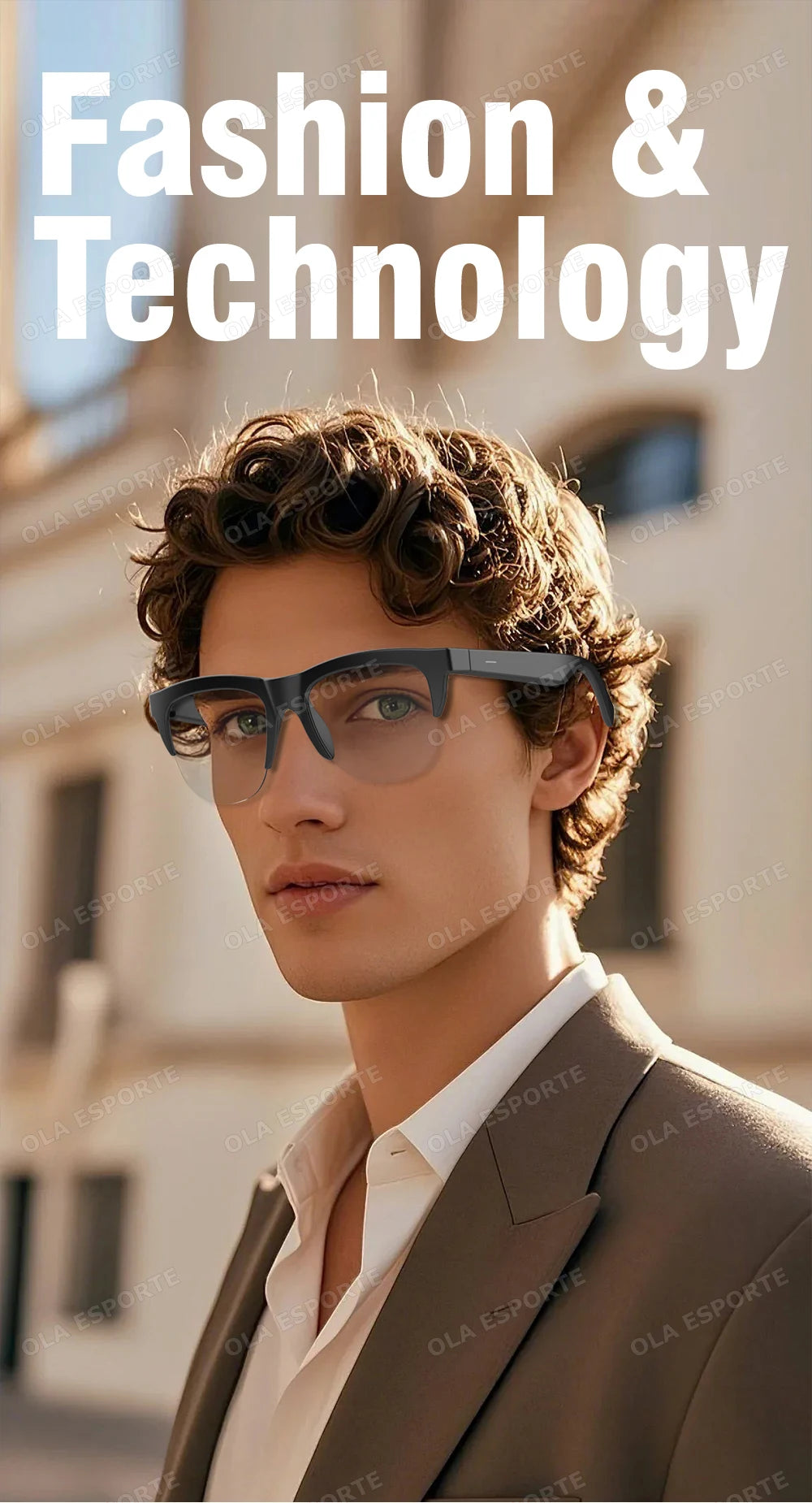 Photosensitive Smart Glasses with Bluetooth & UV Protection