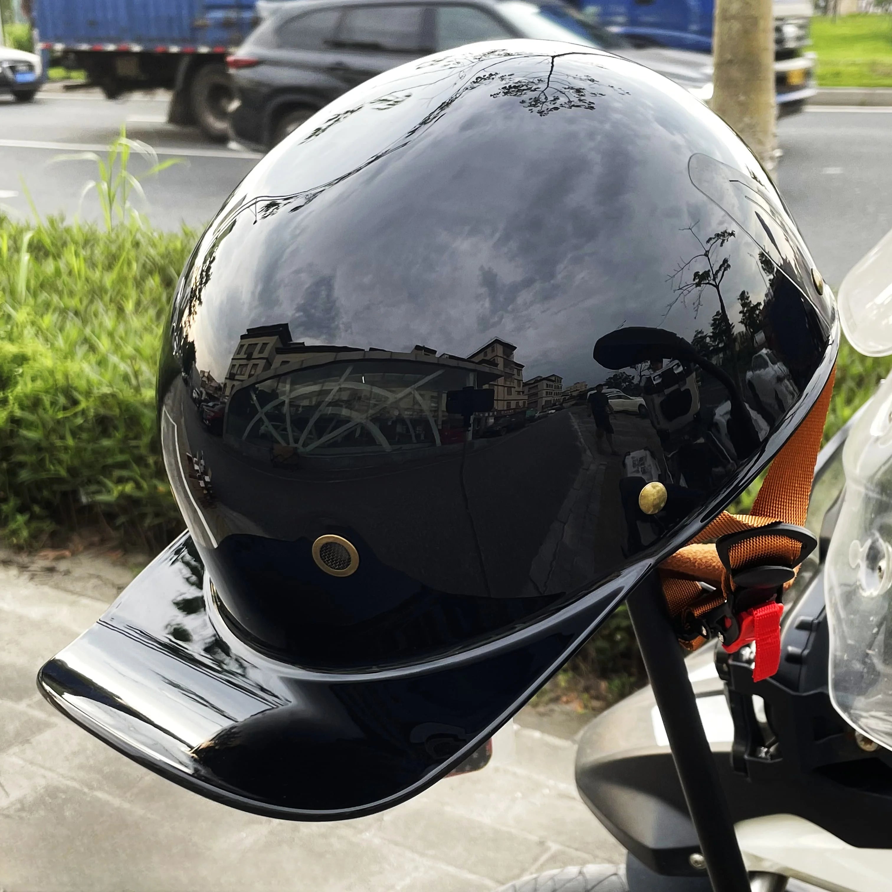Lightweight Vintage Half Helmet | Open Face Motorcycle Protection