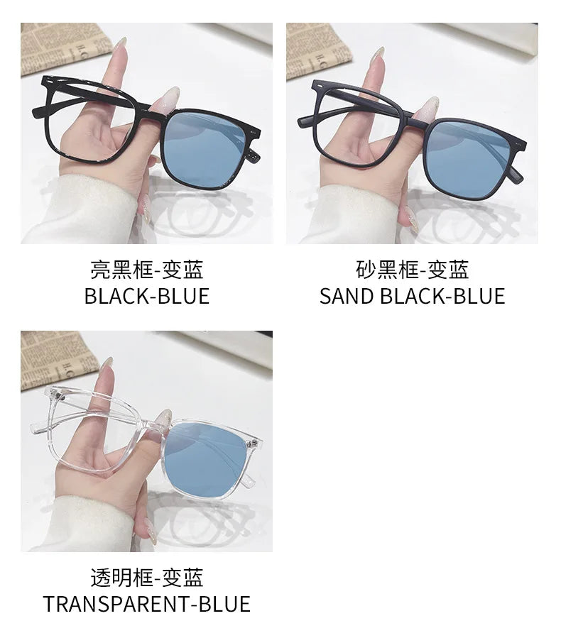 Photochromic Square Sunglasses for Unisex Stylish Travel