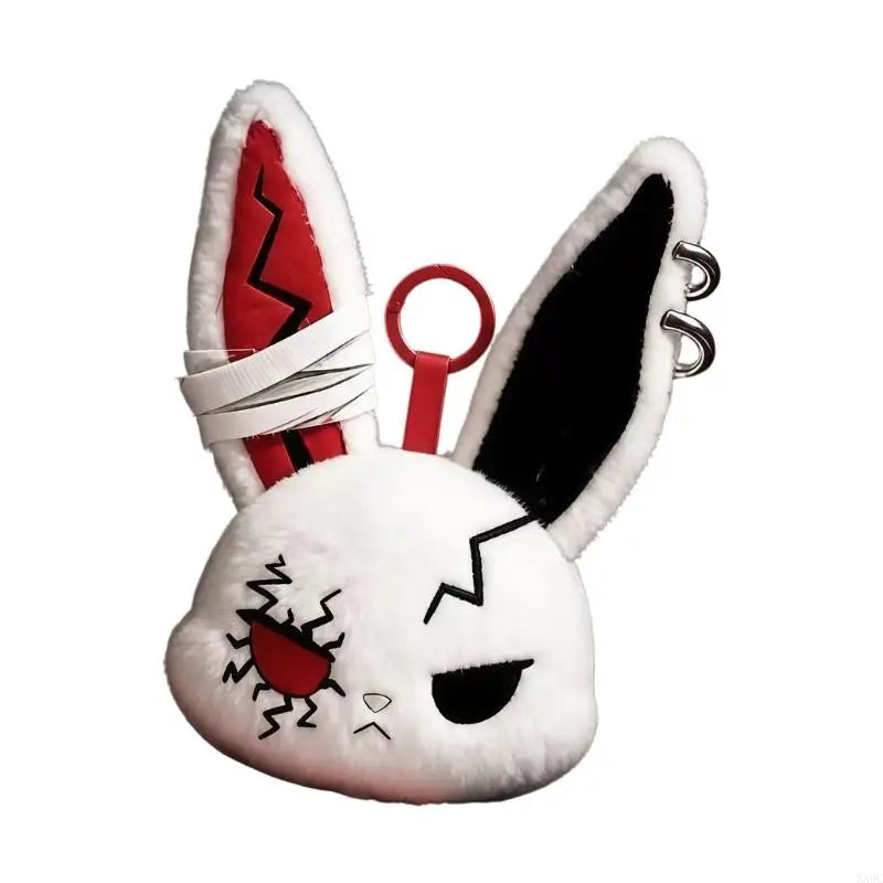 Gothic Rabbit Plush Keychain | Stylish Accessory for Bags