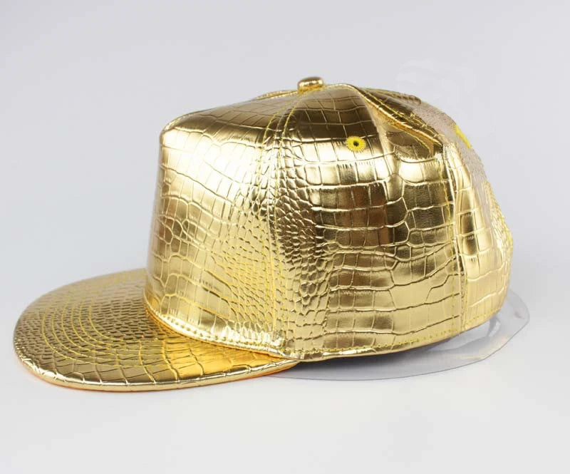 Shiny Crocodile Pattern Flat Edge Baseball Cap | Hip-Hop Style