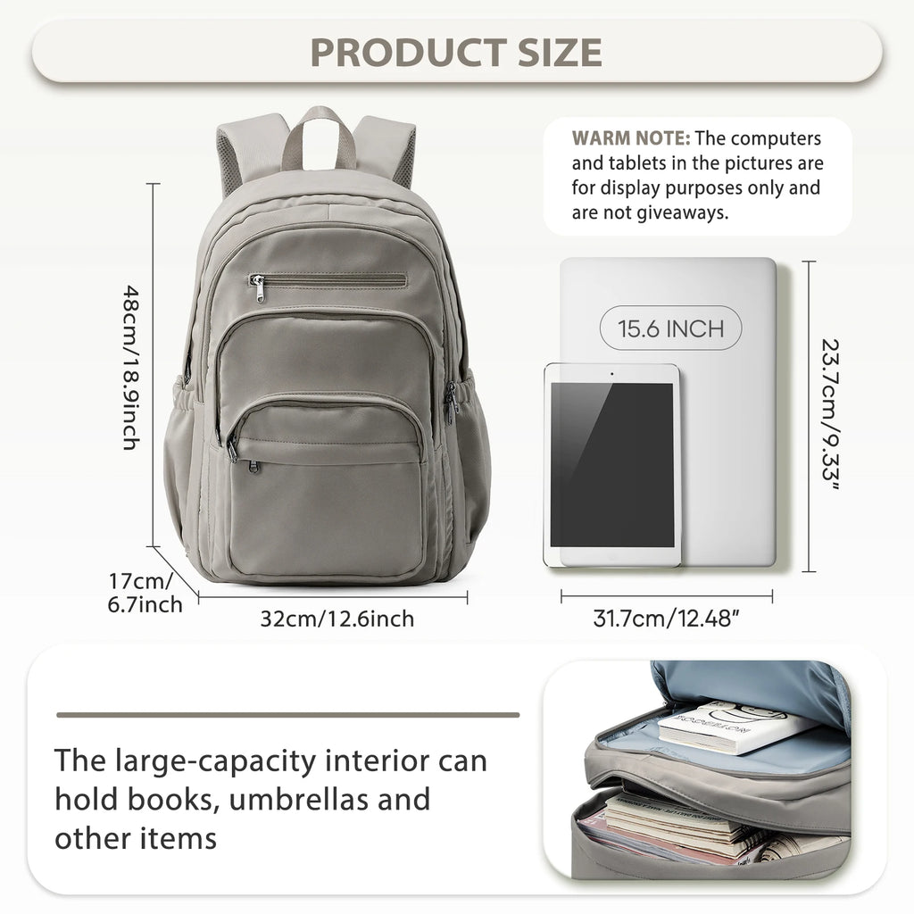 Unisex Casual Multi-Pocket Backpack | Stylish School Tote Bag
