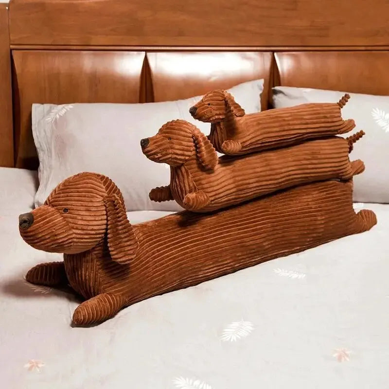 Cute Dachshund Dog Plush Throw Pillow | Soft Neck & Waist Cushion