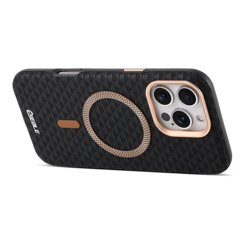 Luxury Leather Carbon Fiber Texture Phone Case for iPhone Pro Max