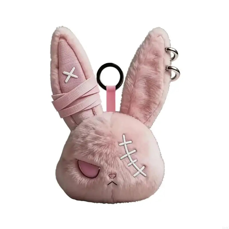 Gothic Rabbit Plush Keychain | Stylish Accessory for Bags