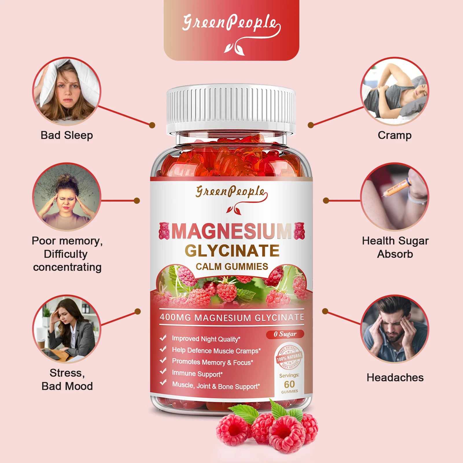Magnesium Glycinate Gummies for Calm Support & Sleep