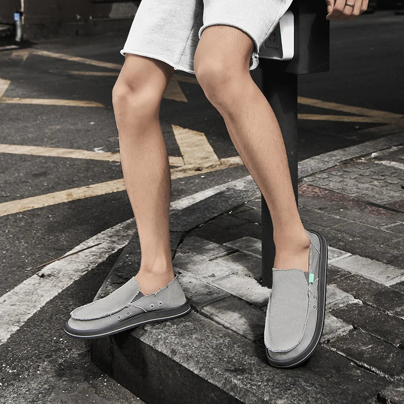 Men's Handmade Canvas Casual Sneakers | Breathable & Stylish Footwear