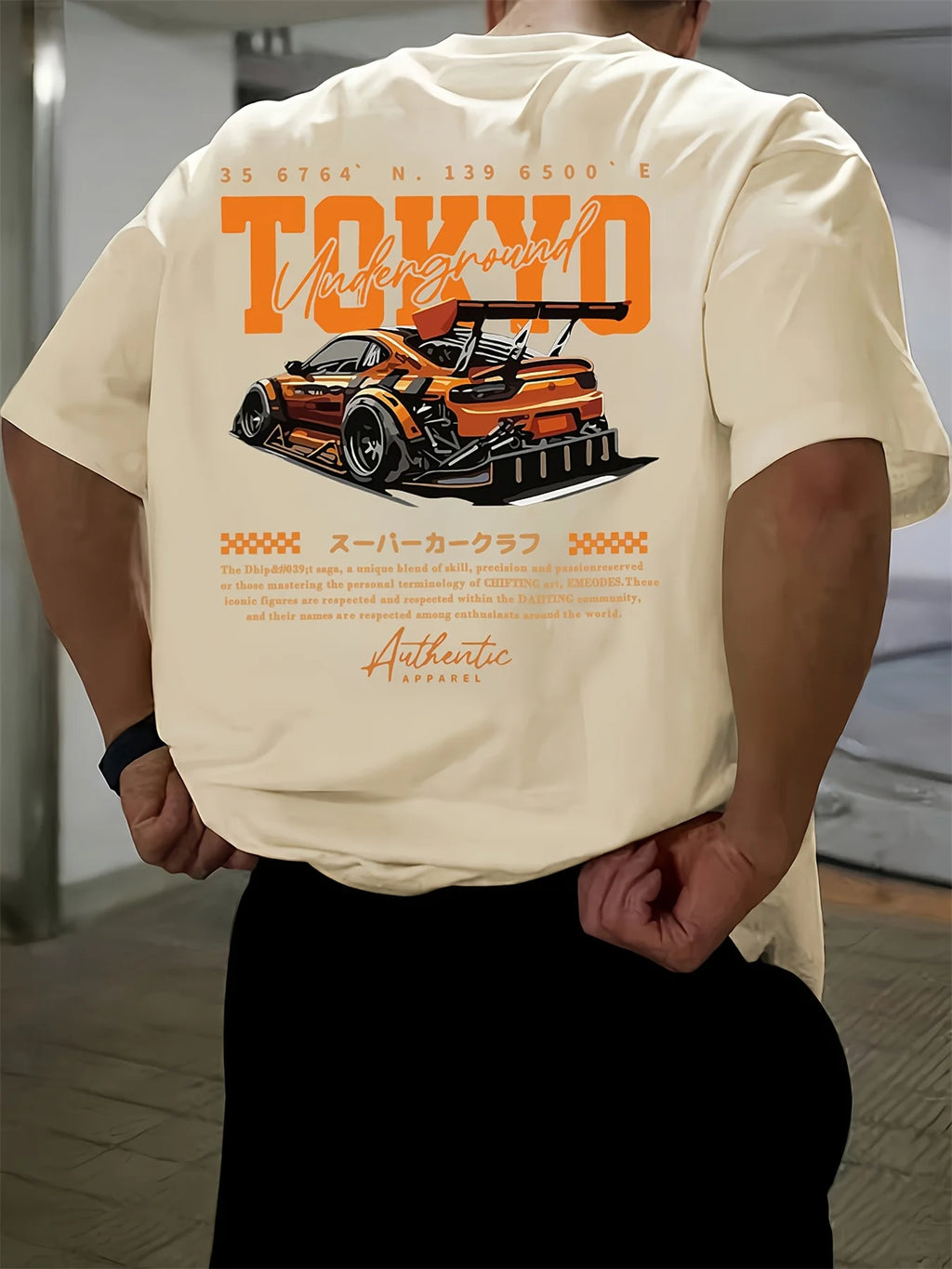 Men's Casual 100% Cotton Summer T-Shirt | Stylish Tokyo Print Tee