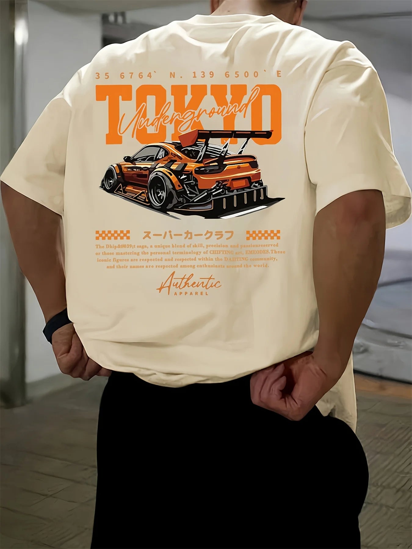 Men's Casual 100% Cotton Summer T-Shirt | Stylish Tokyo Print Tee
