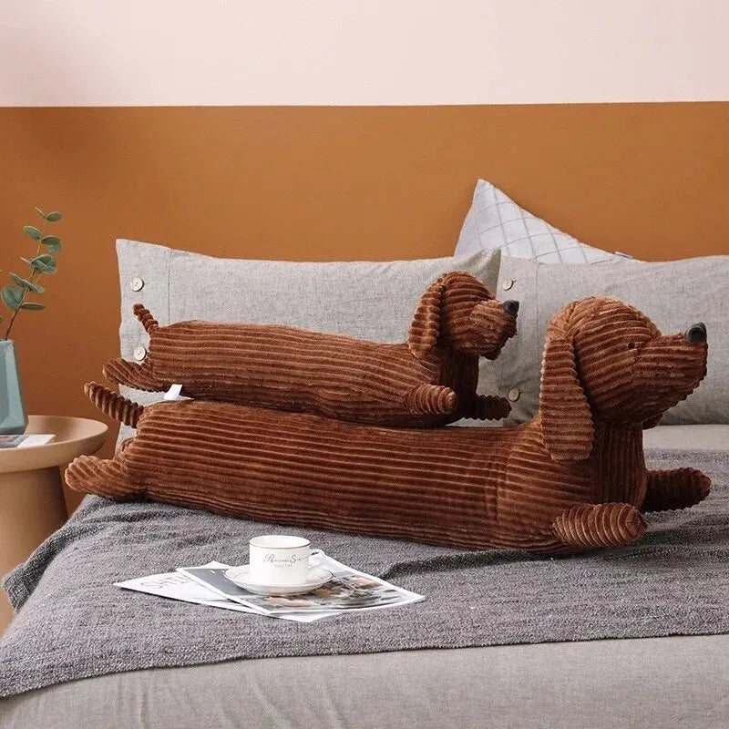 Cute Dachshund Dog Plush Throw Pillow | Soft Neck & Waist Cushion