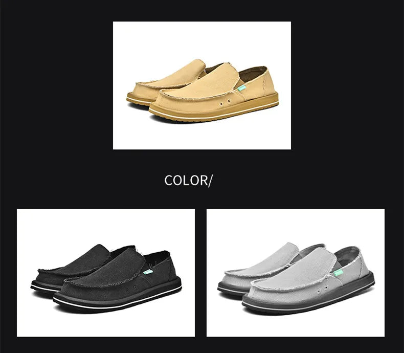 Men's Handmade Canvas Casual Sneakers | Breathable & Stylish Footwear