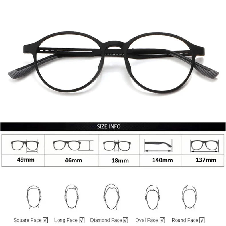 Ultralight Retro Round Optical Glasses | Stylish Prescription Frames