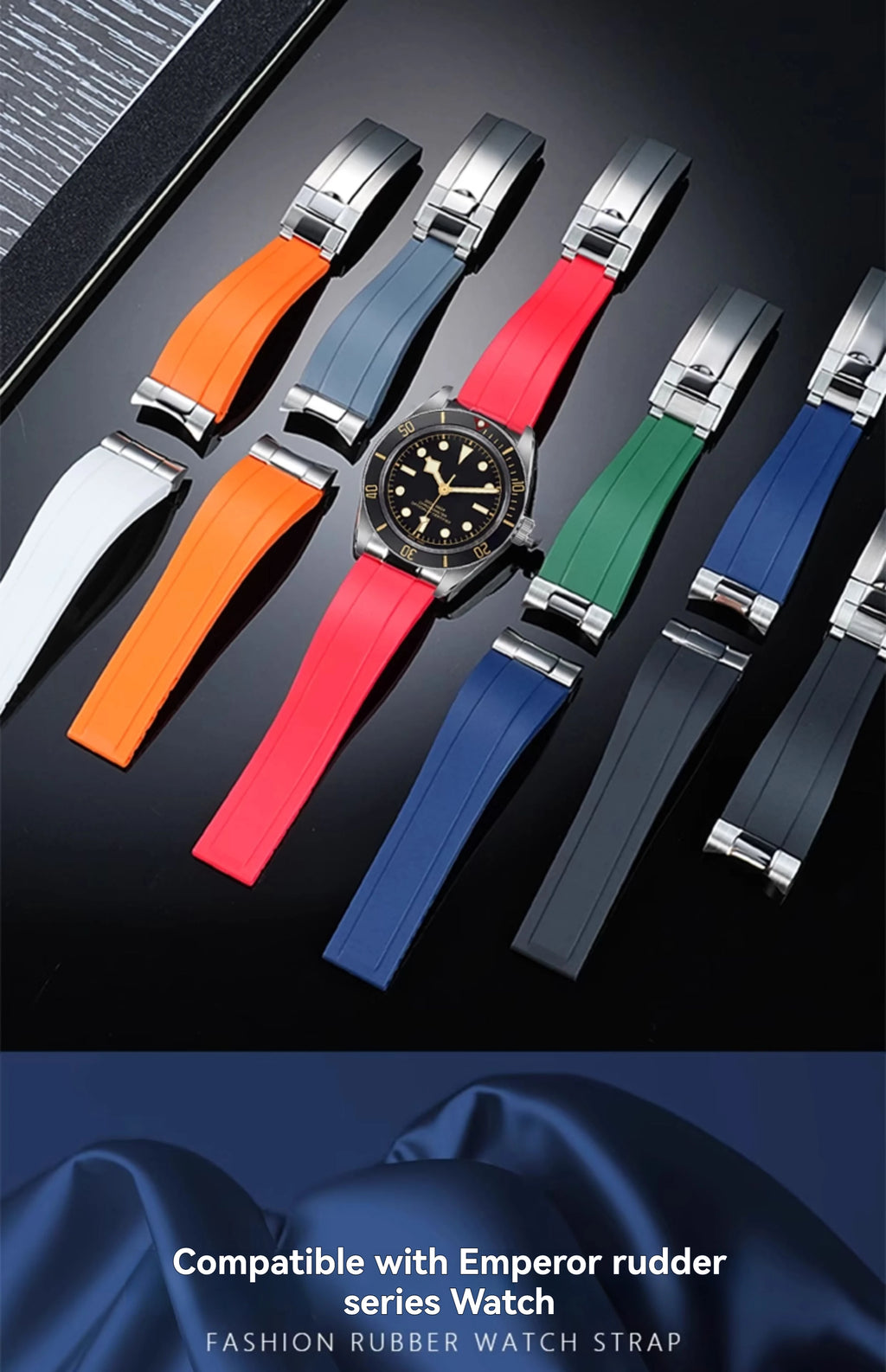 Soft Rubber Quick Release Diver Strap | 20mm & 22mm Options