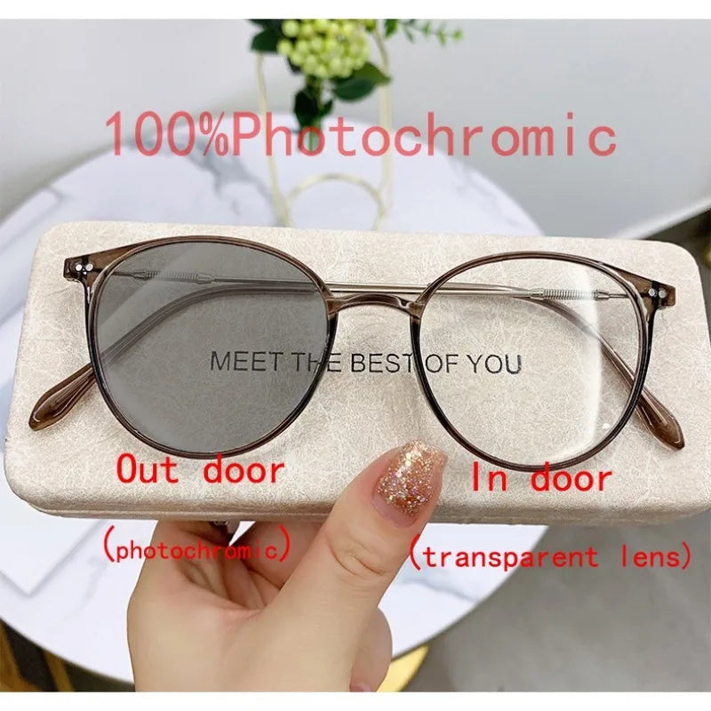 Photochromic Anti-Radiation Eyeglasses for Women | UV400 Shades