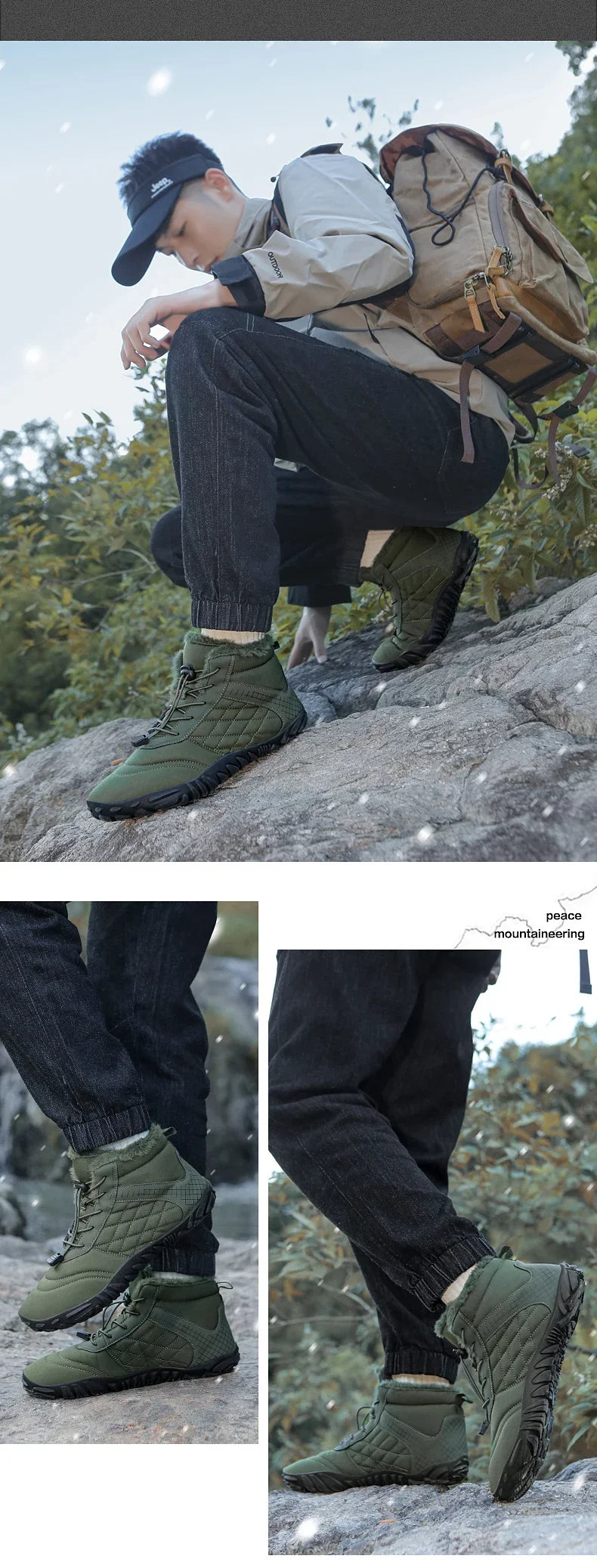 Versatile Winter Boots for Men and Women | Non-Slip Outdoor Sneakers