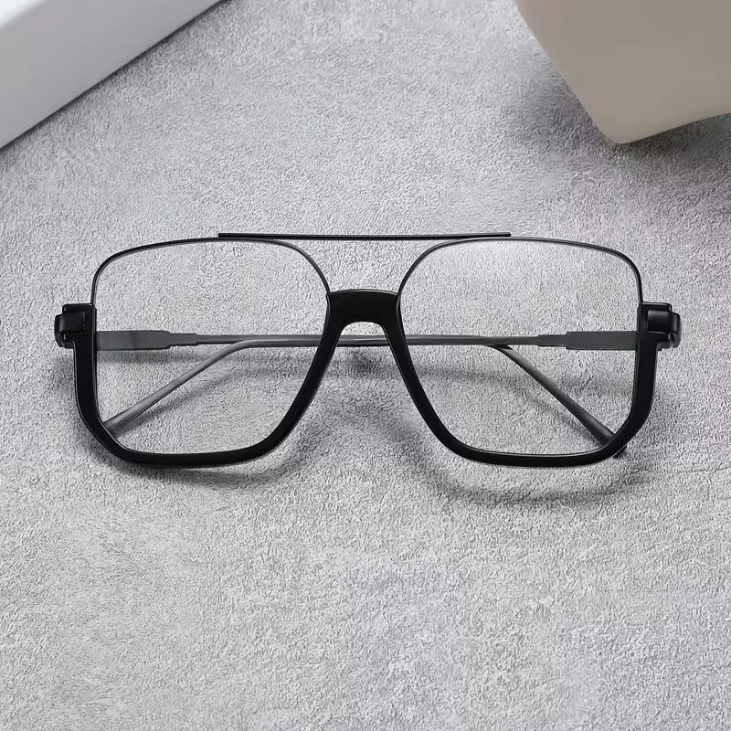 Vintage Oversized Clear Glasses | Trendy Square Eyewear
