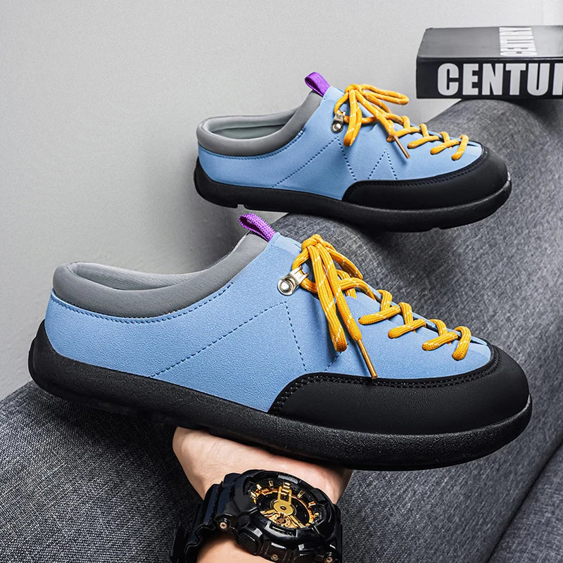 Men's Backless Slip-On Casual Sports Shoes | Soft Anti-Slip Slippers