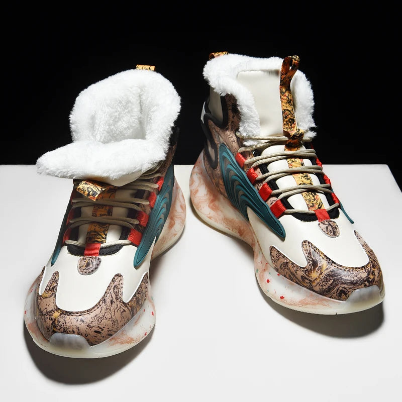 Men's Warm Waterproof Winter Boots | Non-Slip Plush Sneakers