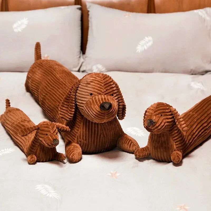 Cute Dachshund Dog Plush Throw Pillow | Soft Neck & Waist Cushion