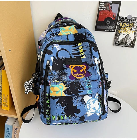 Trendy Personalized Graffiti Backpack | Large Capacity Unisex Bag