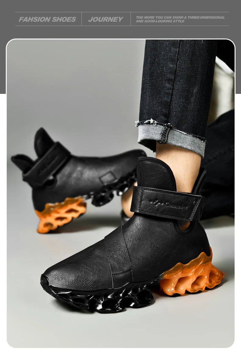 Men's Warm Waterproof Winter Boots | Non-Slip Plush Sneakers
