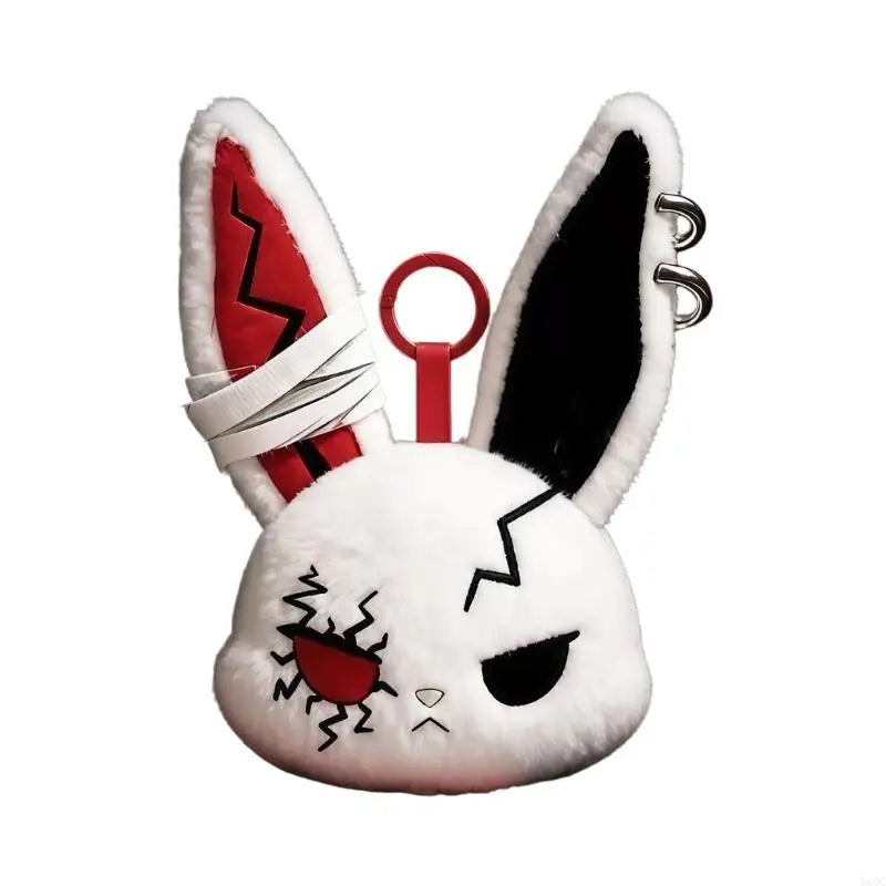 Gothic Rabbit Plush Keychain | Stylish Accessory for Bags