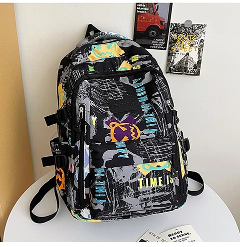 Trendy Personalized Graffiti Backpack | Large Capacity Unisex Bag