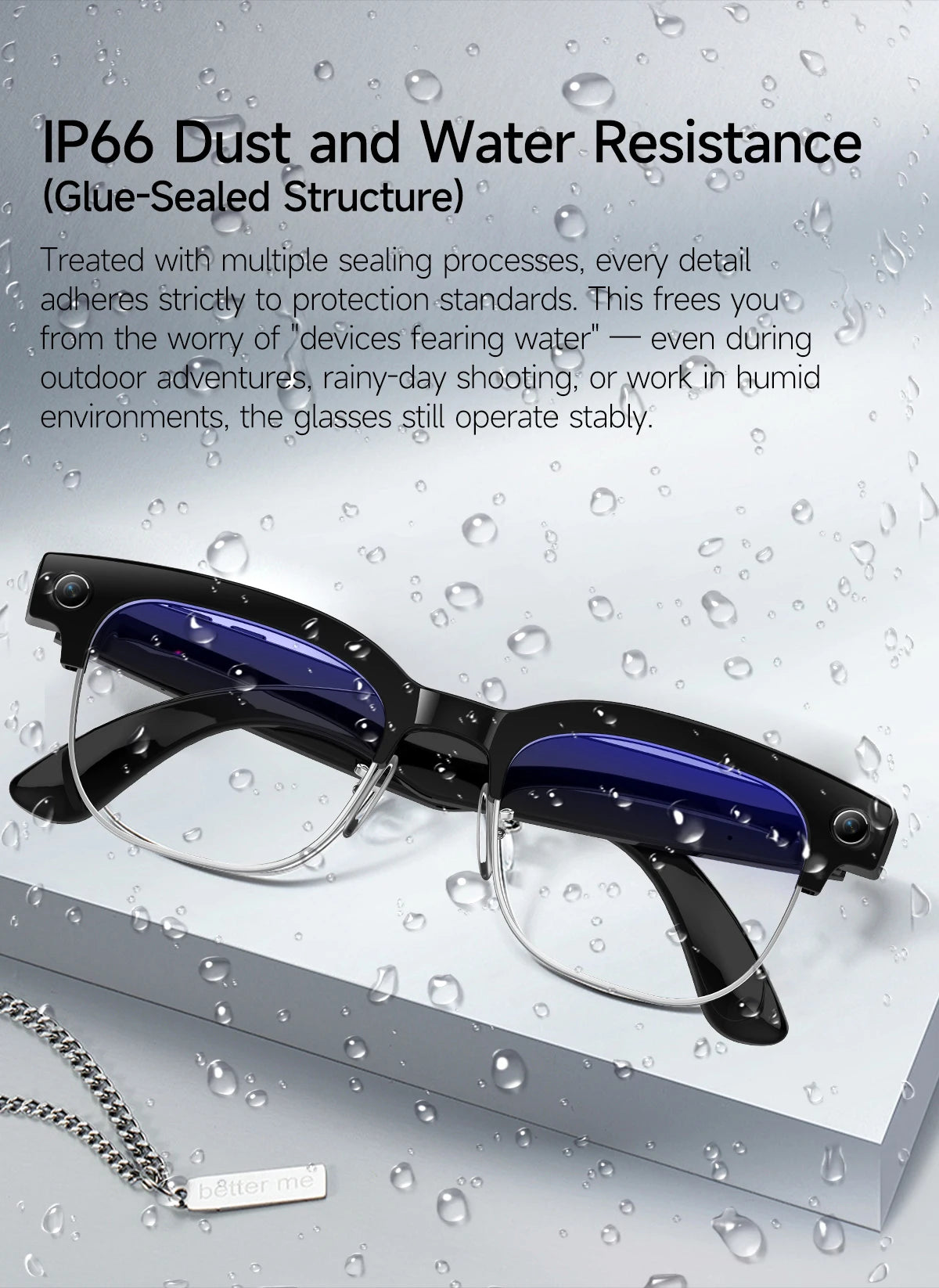 AI Smart Glasses with 8K HD Camera | Bluetooth Call & Voice Control