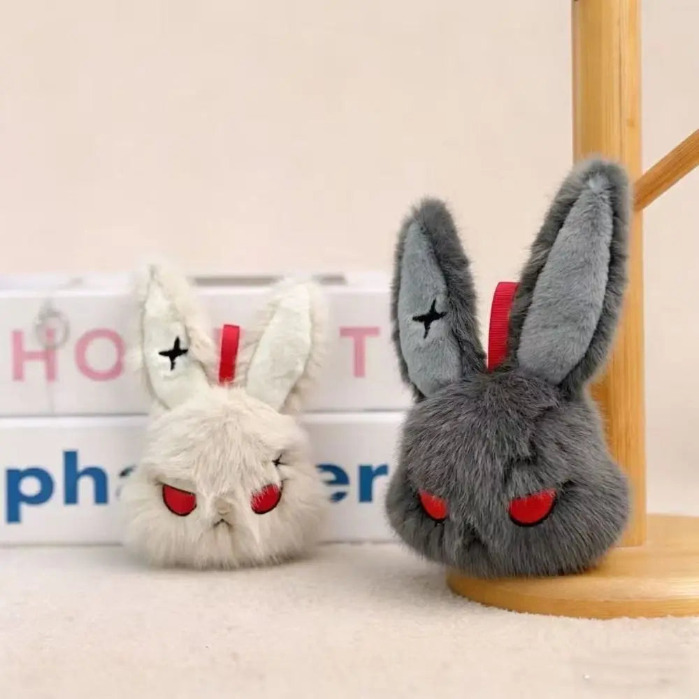 Cute Dark Bunny Doll Keychain | Gothic Style Plush Pendant
