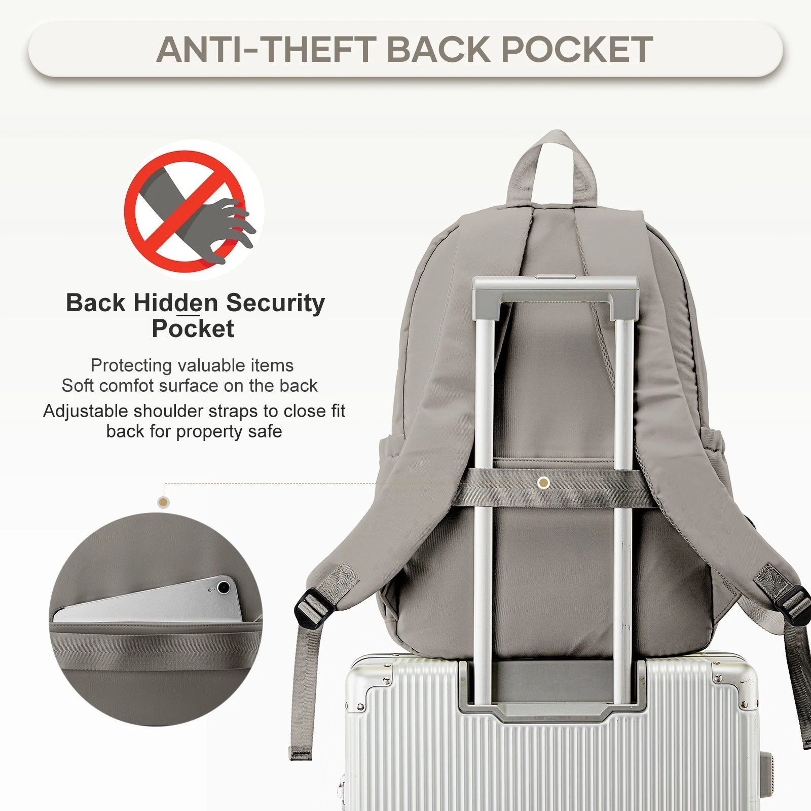 Unisex Casual Multi-Pocket Backpack | Stylish School Tote Bag