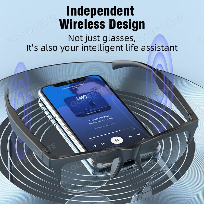 Photosensitive Smart Glasses with Bluetooth & UV Protection