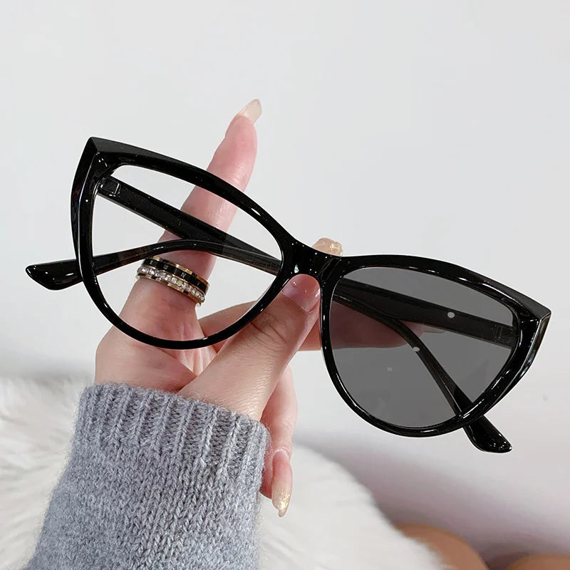 Women's Cat Eye Photochromic Anti-Radiation Glasses | Fashion Eyewear