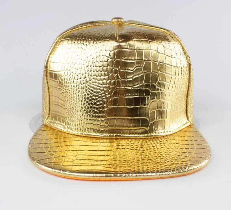 Shiny Crocodile Pattern Flat Edge Baseball Cap | Hip-Hop Style