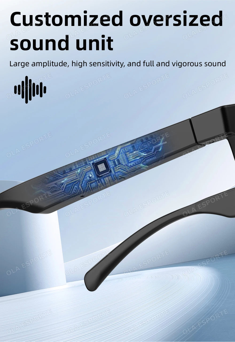Photosensitive Smart Glasses with Bluetooth & UV Protection