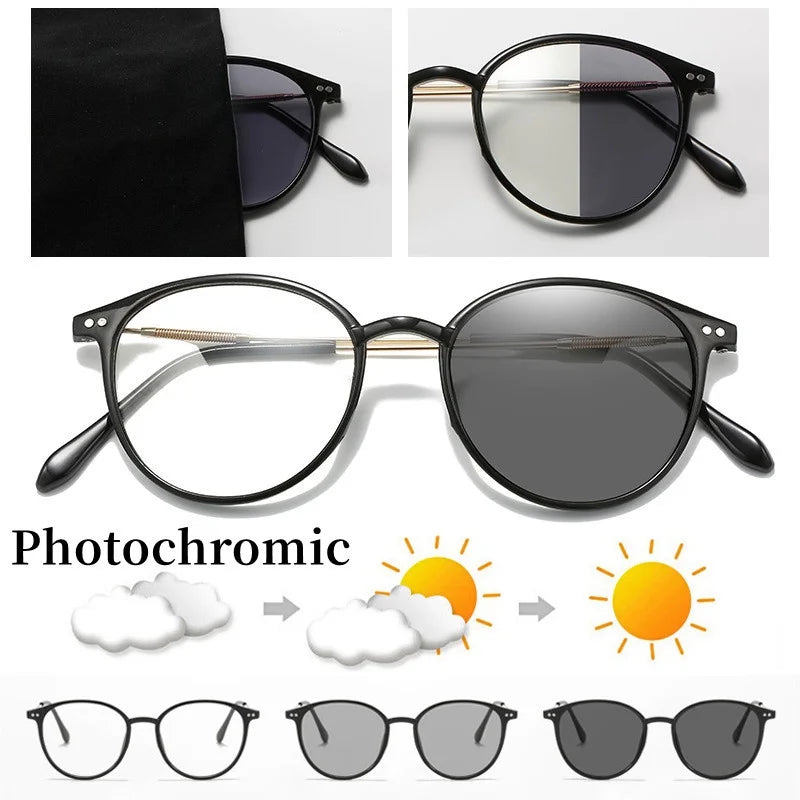Photochromic Anti-Radiation Eyeglasses for Women | UV400 Shades