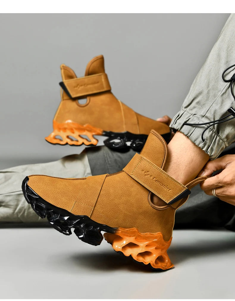 Men's Warm Waterproof Winter Boots | Non-Slip Plush Sneakers