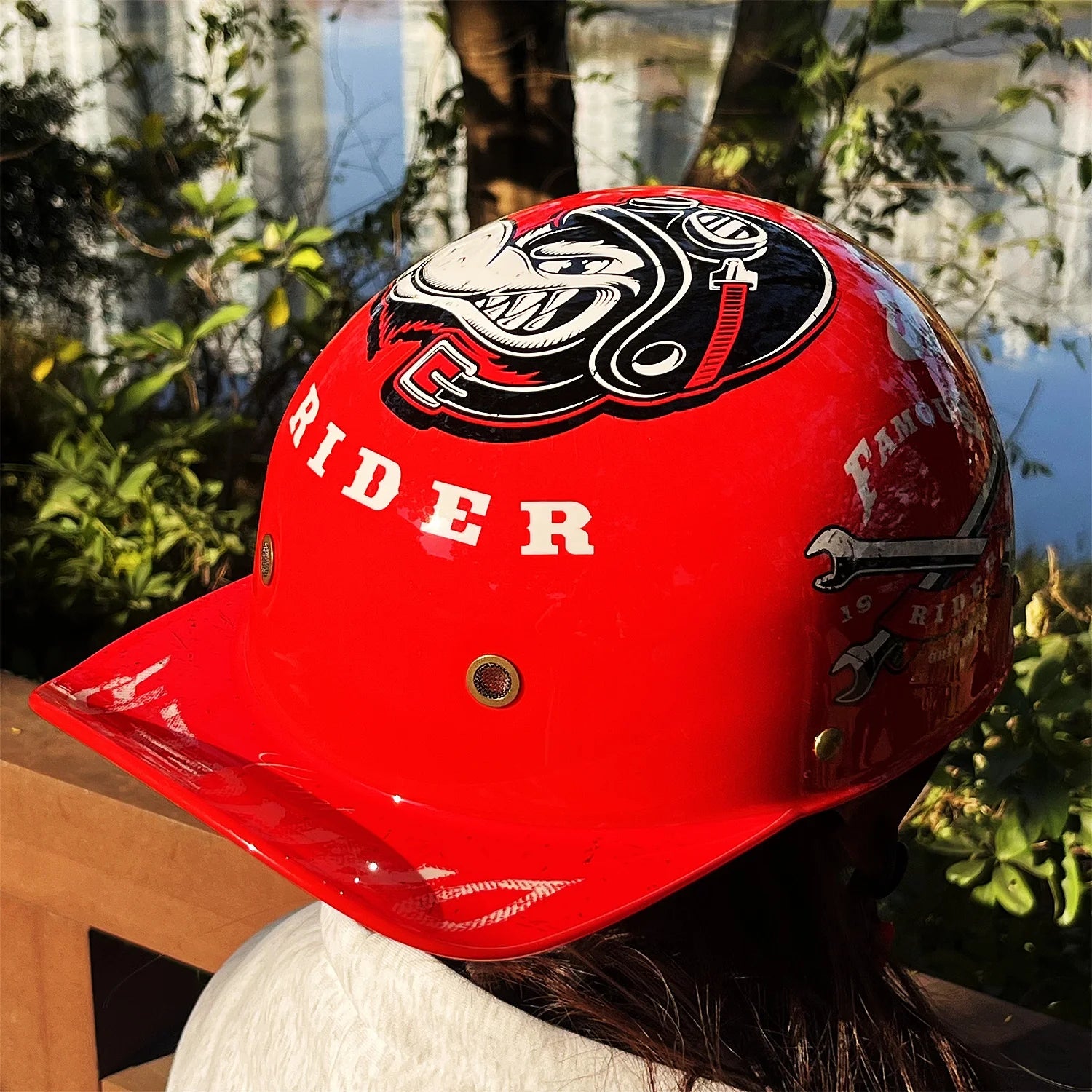 Lightweight Vintage Half Helmet | Open Face Motorcycle Protection