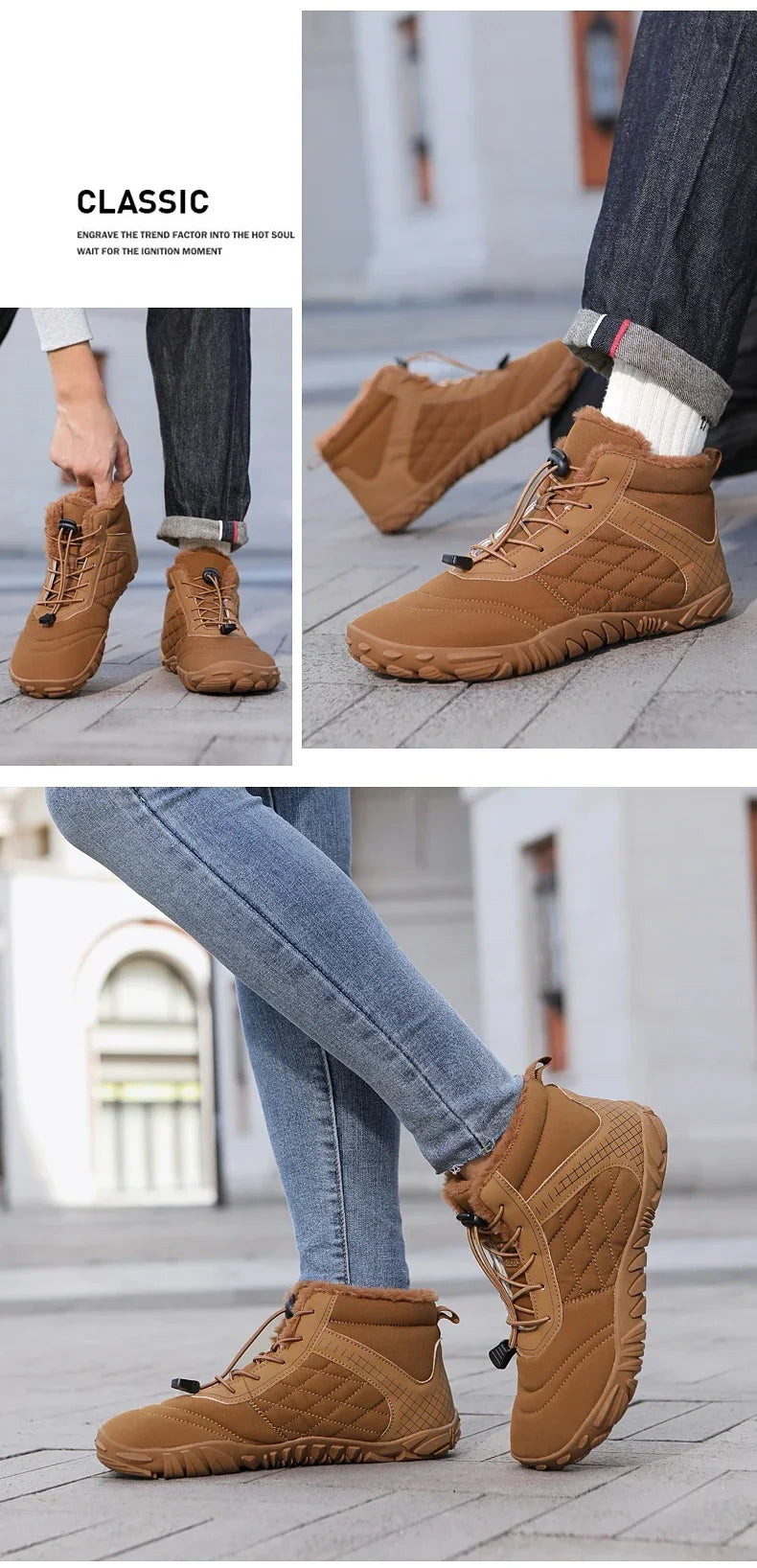 Versatile Winter Boots for Men and Women | Non-Slip Outdoor Sneakers